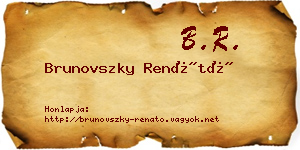 Brunovszky Renátó névjegykártya