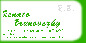 renato brunovszky business card